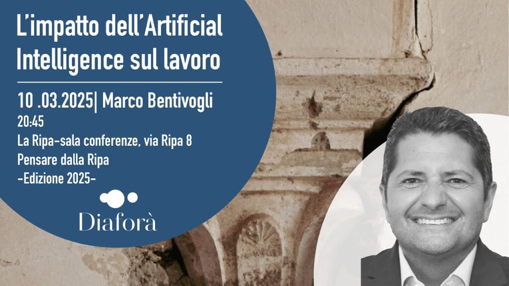 Copertina: Marco Bentivogli “L’impatto dell’ Artificial intelligence sul lavoro” – Pensare dalla Ripa 2025