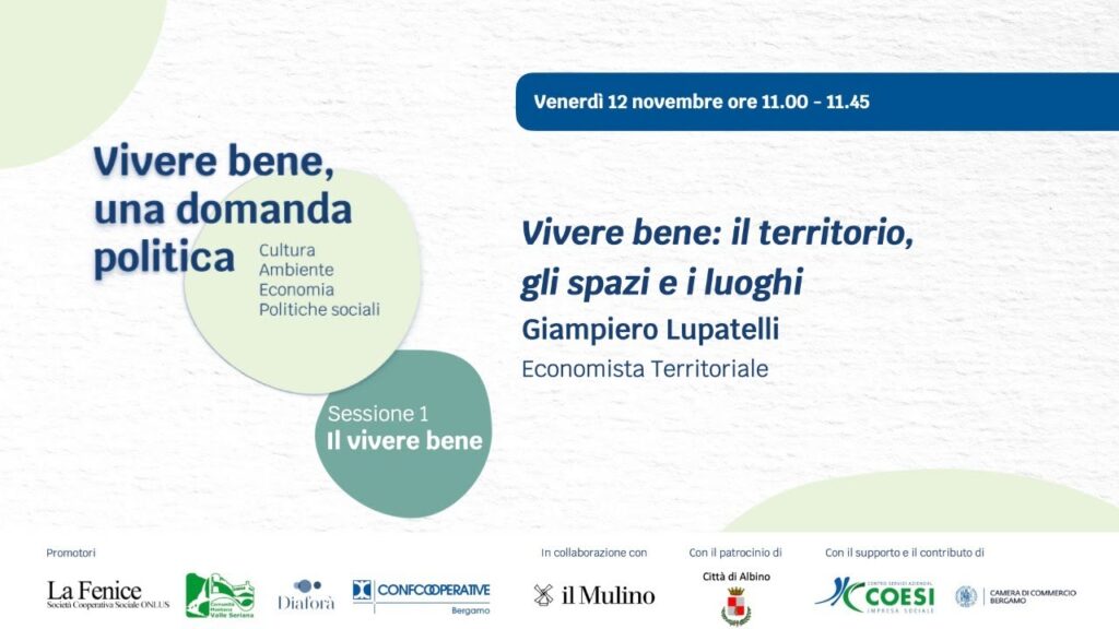 Copertina: Sessione 1 – Vivere bene: il territorio, gli spazi e i luoghI