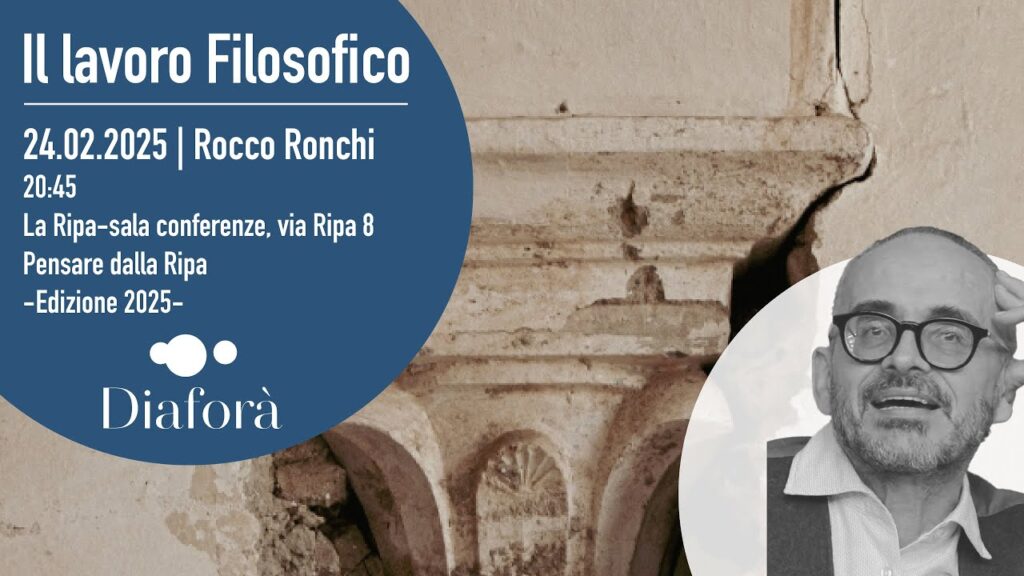 Copertina: Rocco Ronchi “Il lavoro filosofico” – Pensare dalla Ripa 2025