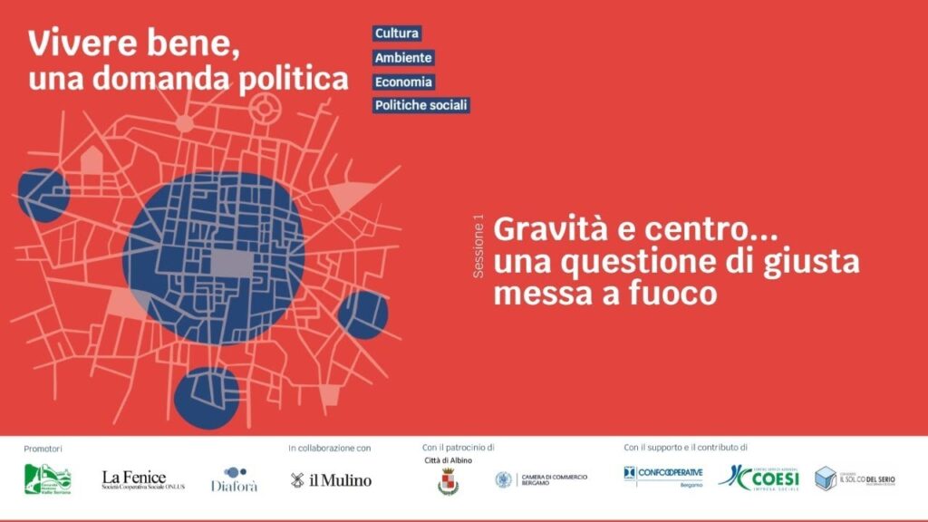 Copertina: Vivere bene, una domanda politica 2022 | Gravità e centro… una questione di giusta messa a fuoco